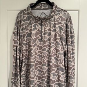 BURLEBO Camo Print 1/4 zip
